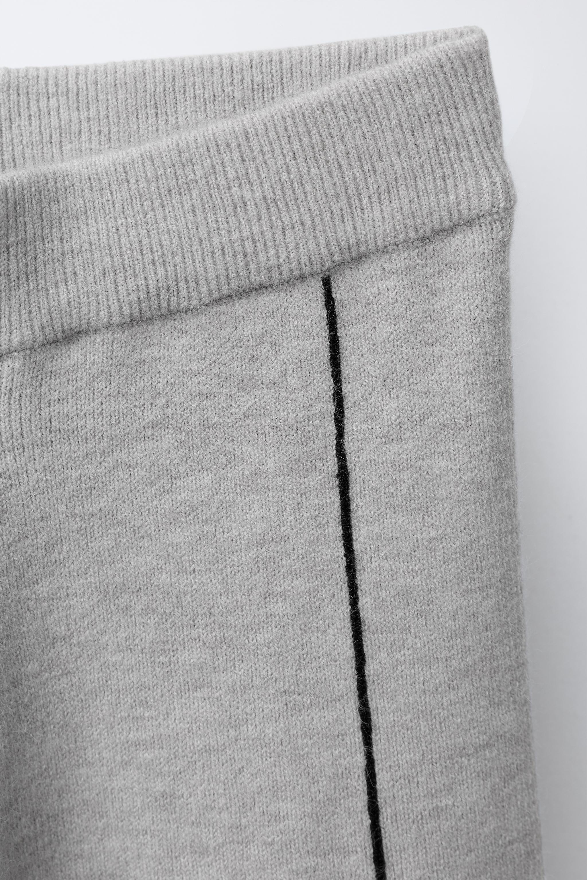 STRAIGHT LEG KNIT PANTS WITH BOWS