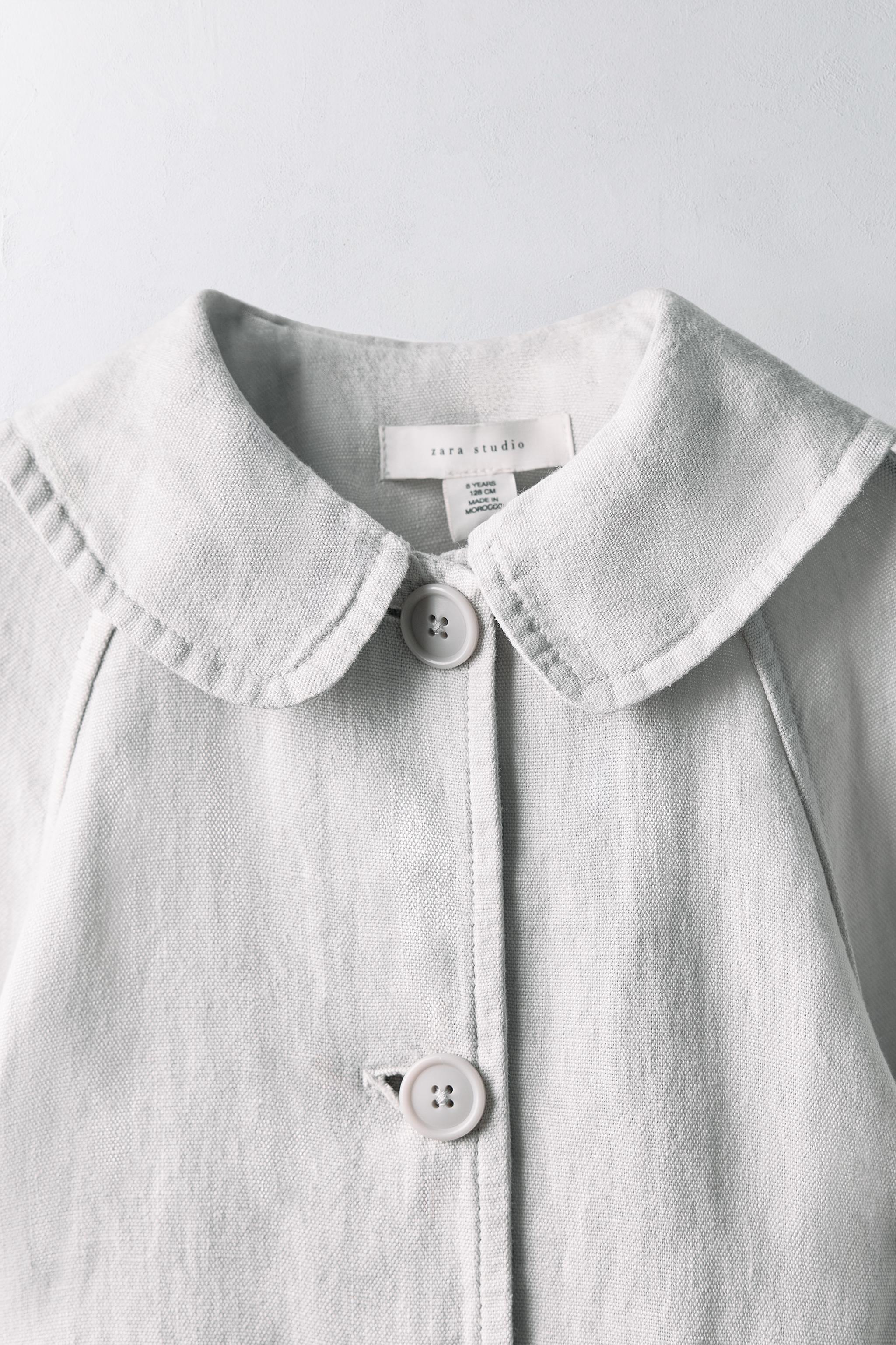 6-10 YEARS/ LIMITED EDITION 100% LINEN TRENCH COAT