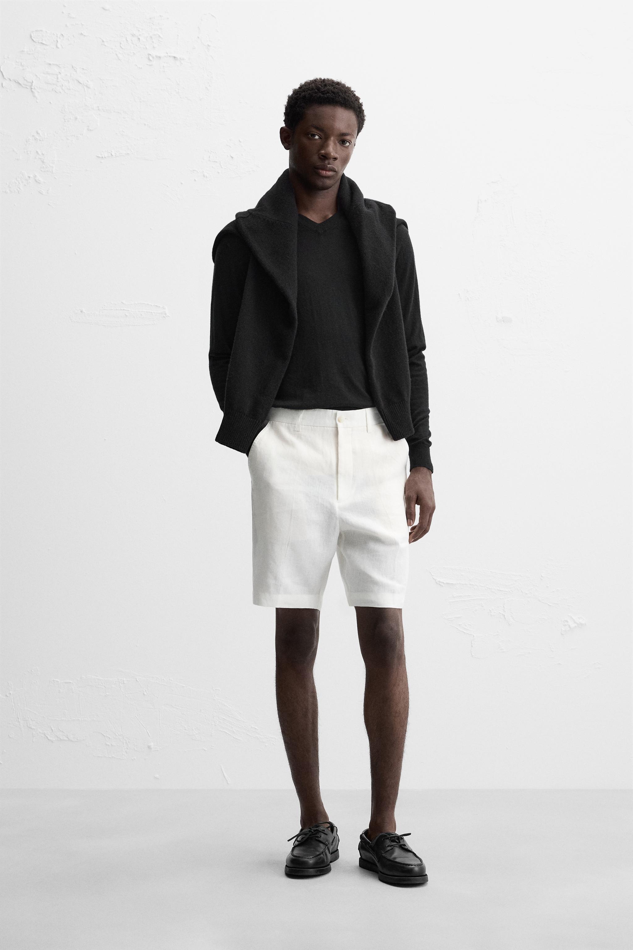 100% LINEN SHORTS