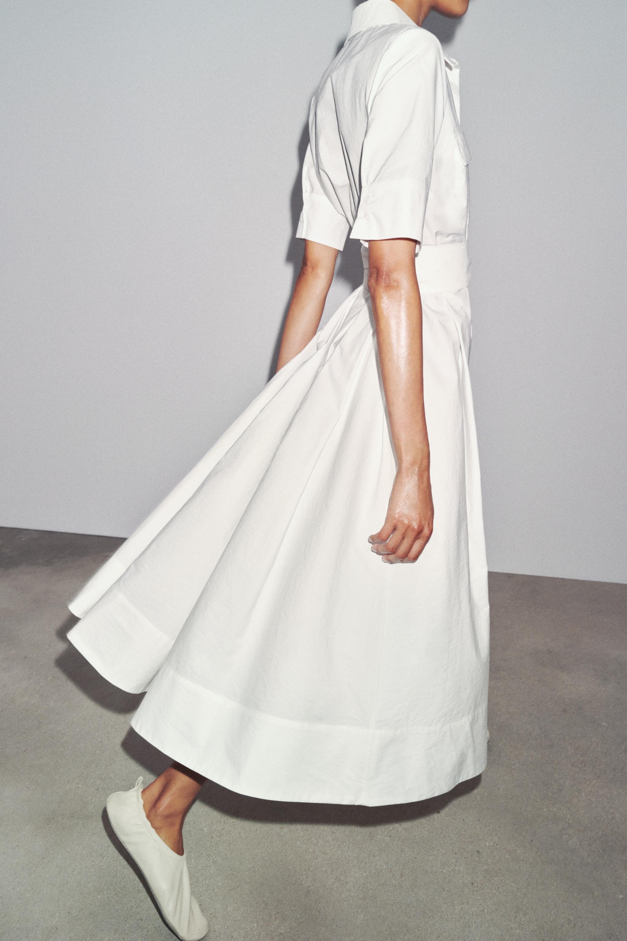 ZW COLLECTION POPLIN MIDI DRESS