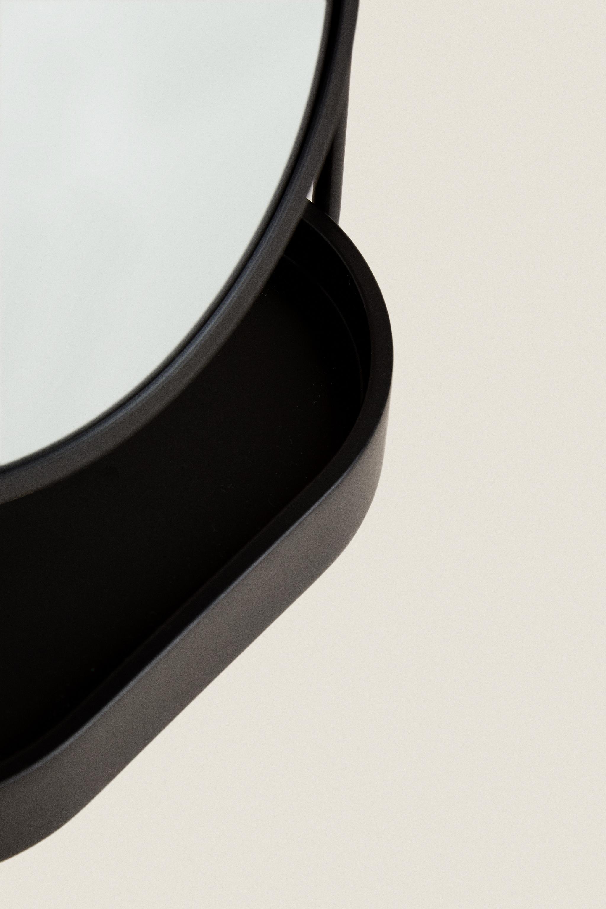 BLACK RESIN VANITY WITH BLACK RESIN BASE