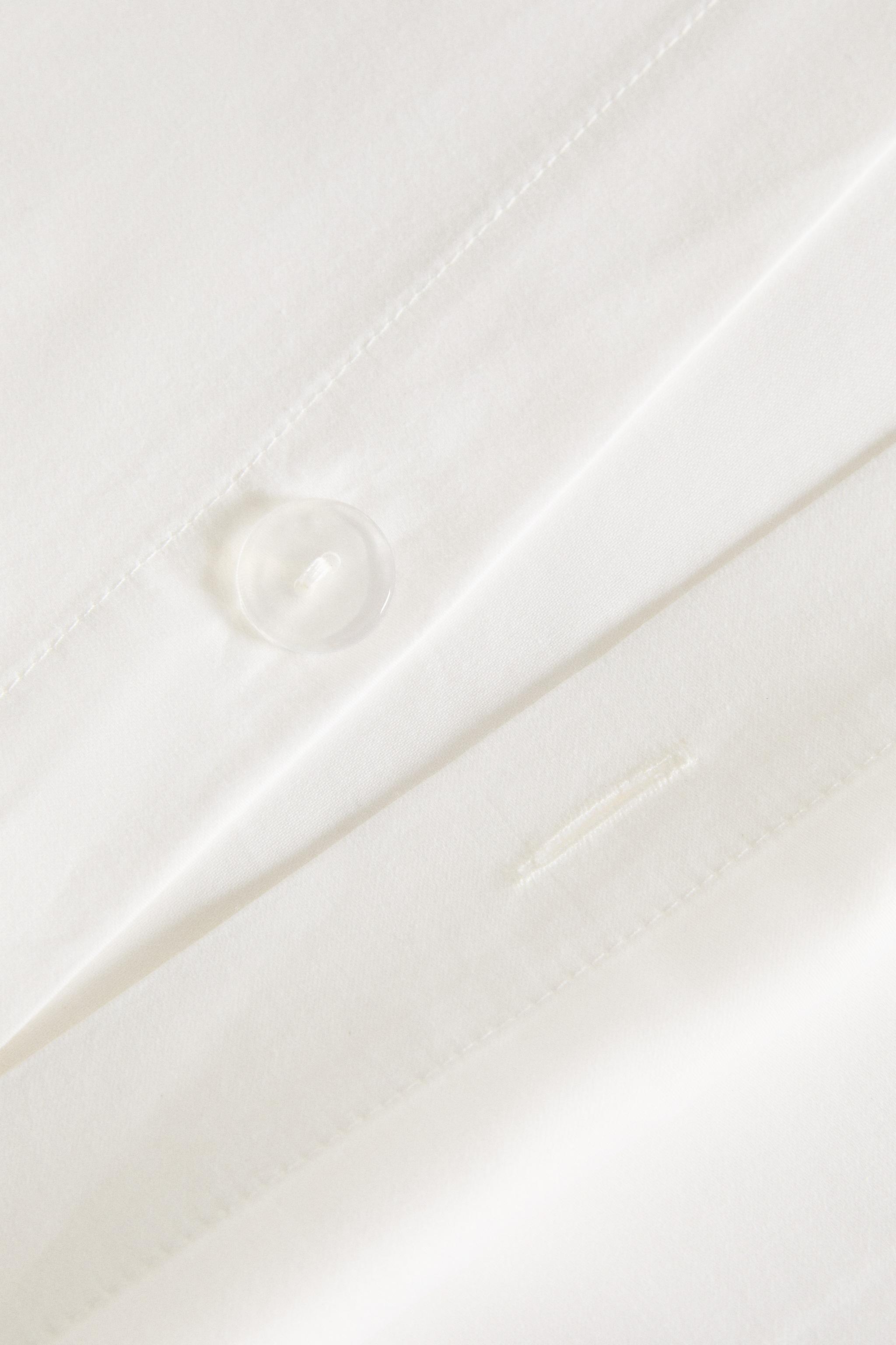 SATEEN DUVET COVER WITH EMBROIDERED HEMSTITCHING