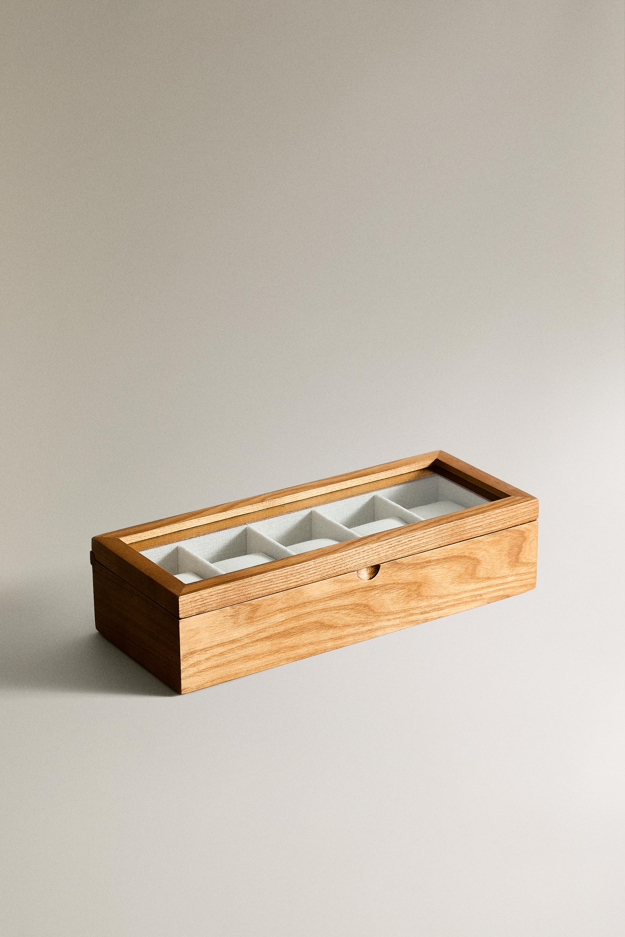 WOODEN JEWELRY AND WATCH BOX