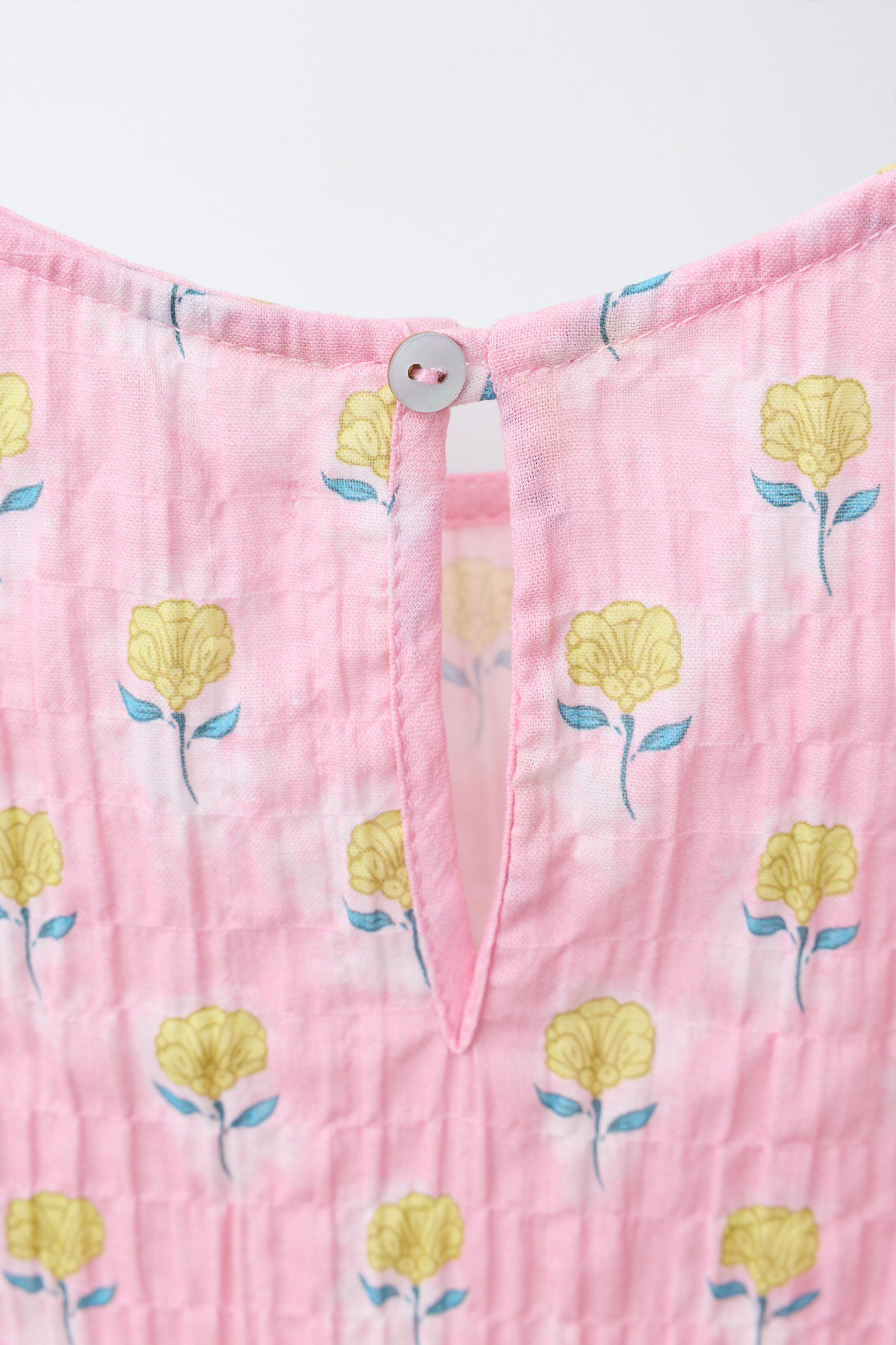 FLORAL PRINT RUFFLED TOP