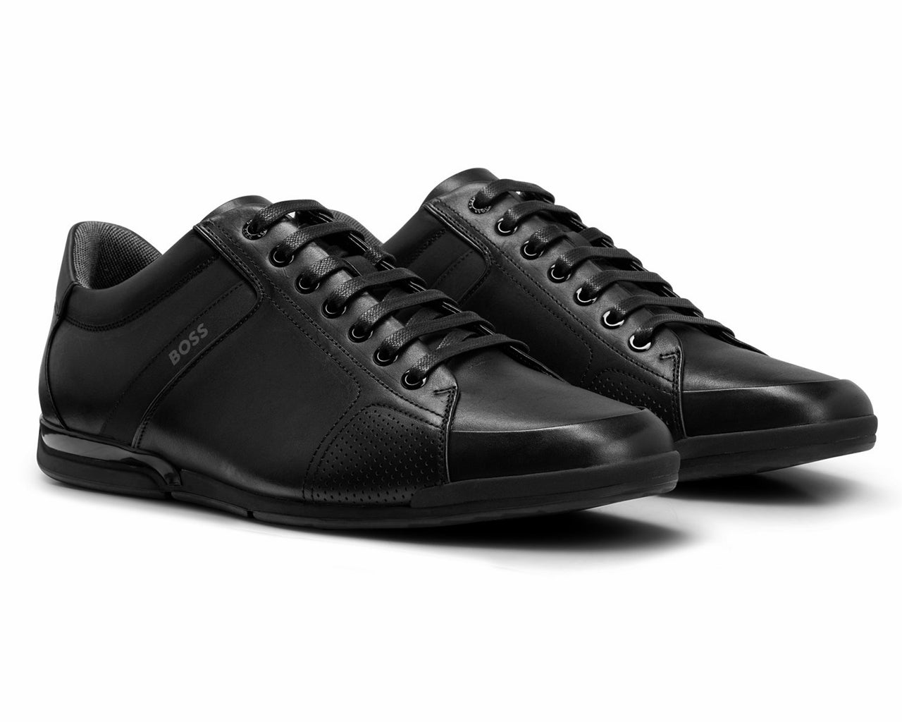 50471262 Saturn Lowp lux4 Leather Trainers Black