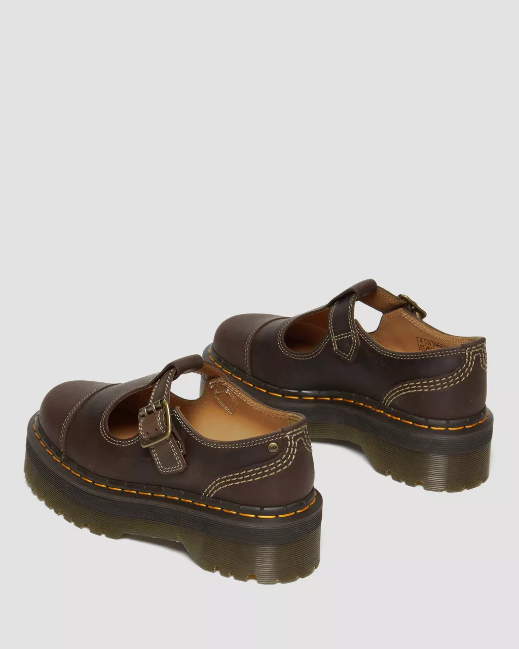 Bethan Arc Crazy Horse Leather Platform Mary Jane Shoes