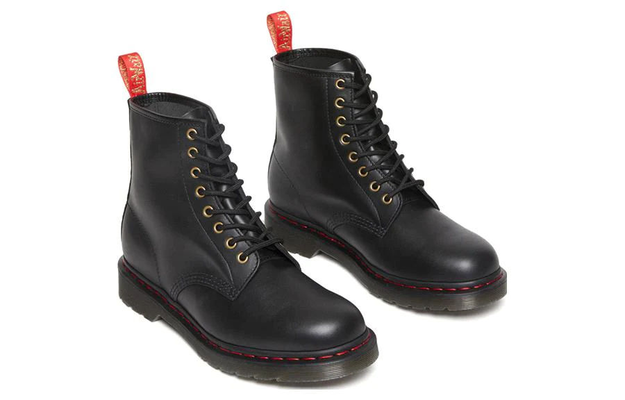 1460 Year of the Rabbit Leather Lace Up Boots 'Black Red' 30556004