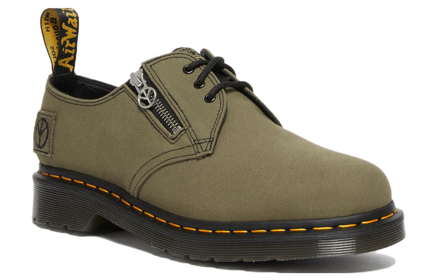 x Babylon 1461 Canvas & Leather Oxford Shoes 'Black Olive' 27990335