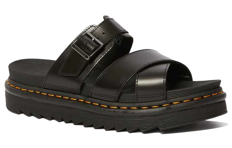 Dr.Martens RYKER Leather Slide Buckle Sandals 'Black' 24515001