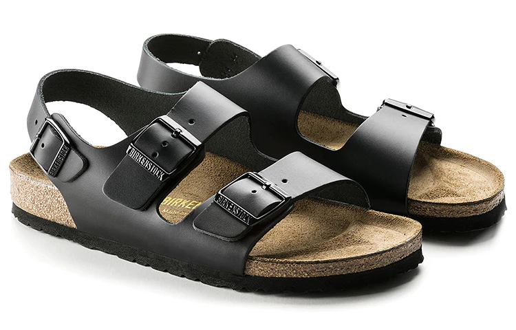 Milano Series Cowhide Sandals Black Version Unisex 34191