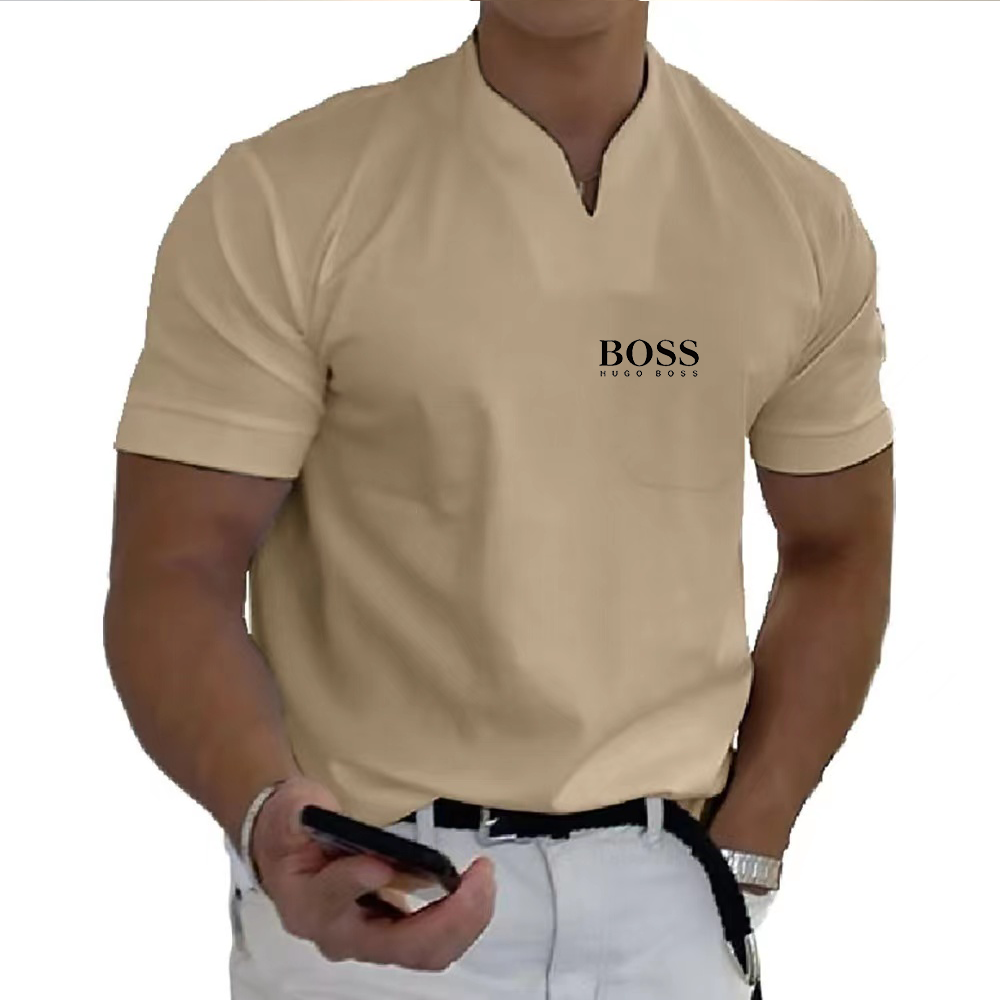 Men's casual short-sleeved handsome top