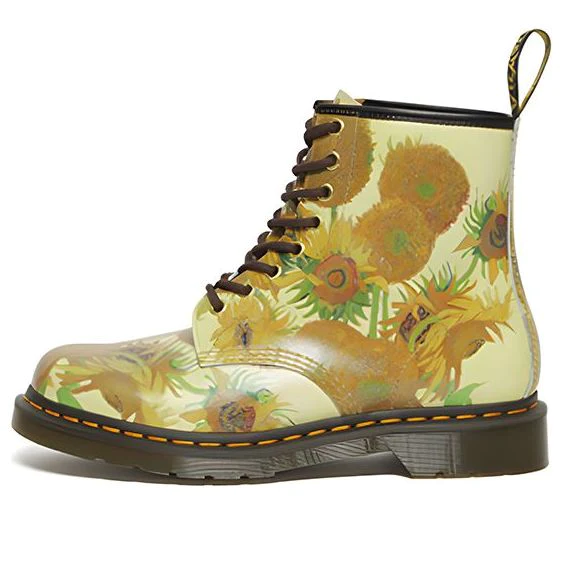 x The National Gallery 1460 Sunflowers Leather Boots 'Yellow' 27928102