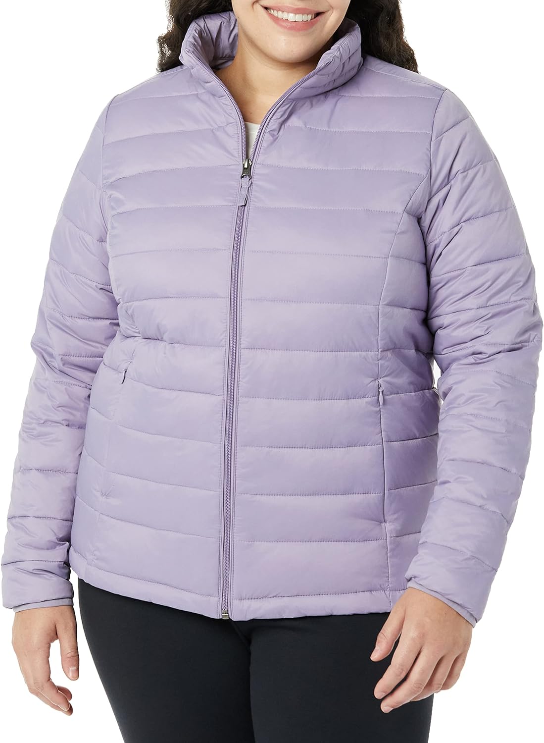Amazon Essentials Women's Lightweight Long-Sleeve Water-Resistant Packable Puffer Jacket (Available in Plus Size)