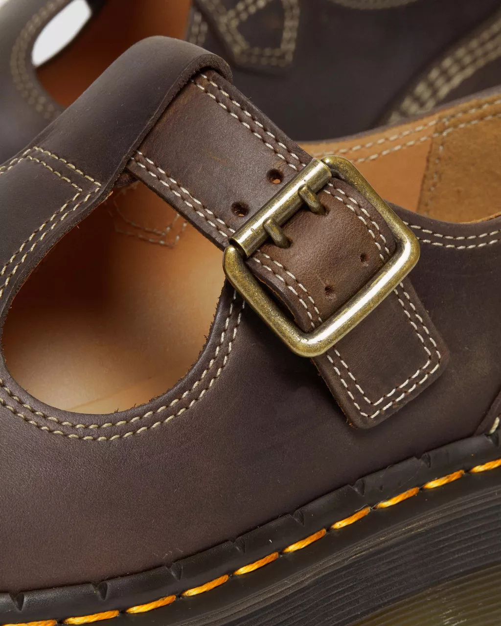 Bethan Arc Crazy Horse Leather Platform Mary Jane Shoes