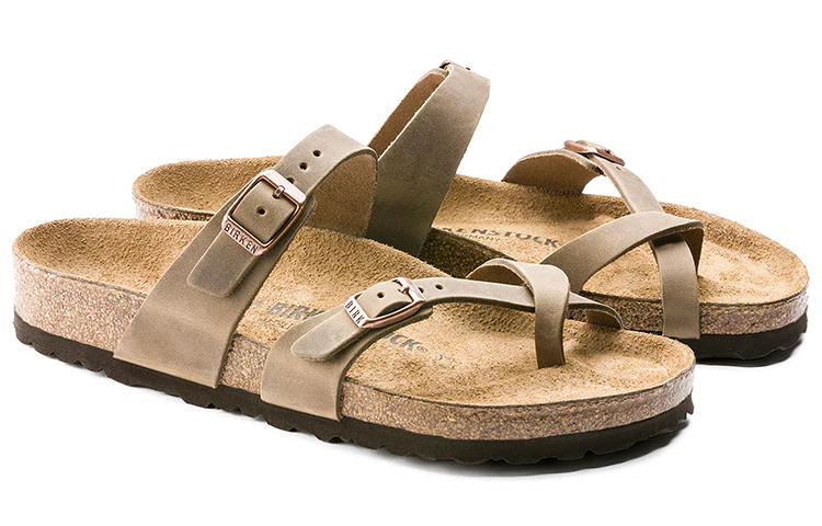 Cowhide Casual Brown Sandals