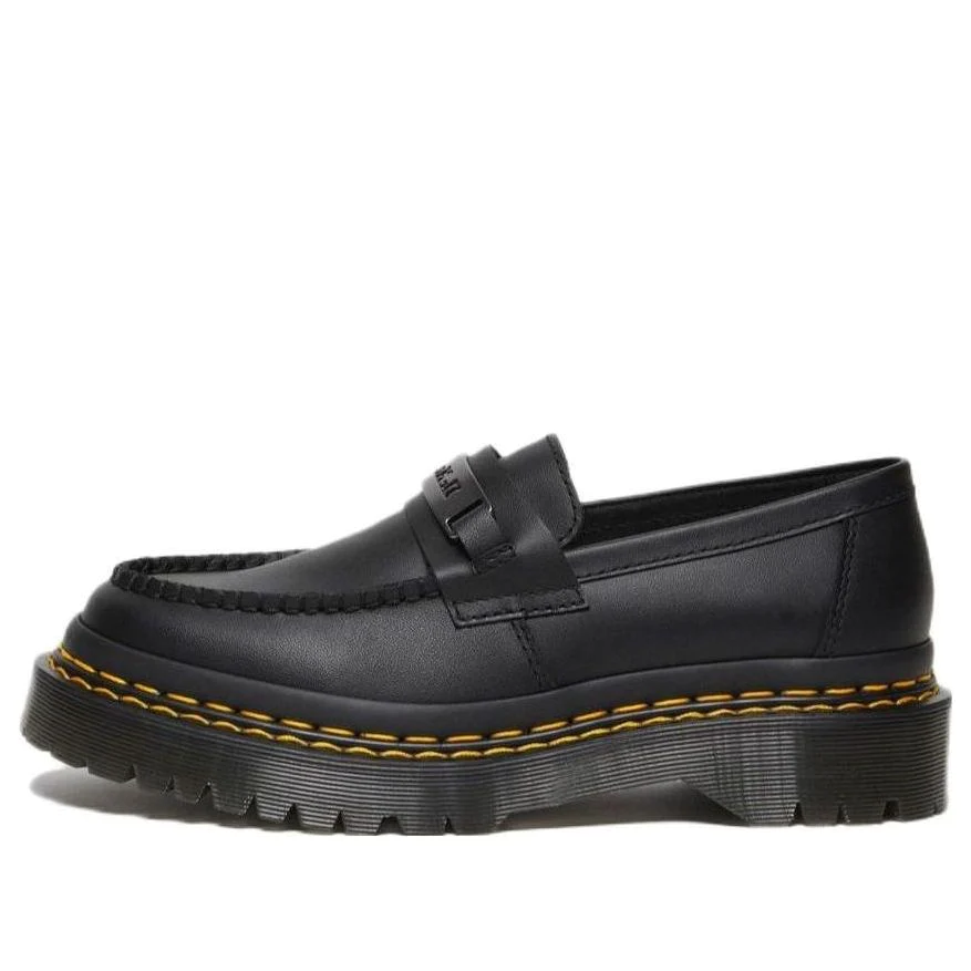 Double Stitch Leather Loafers