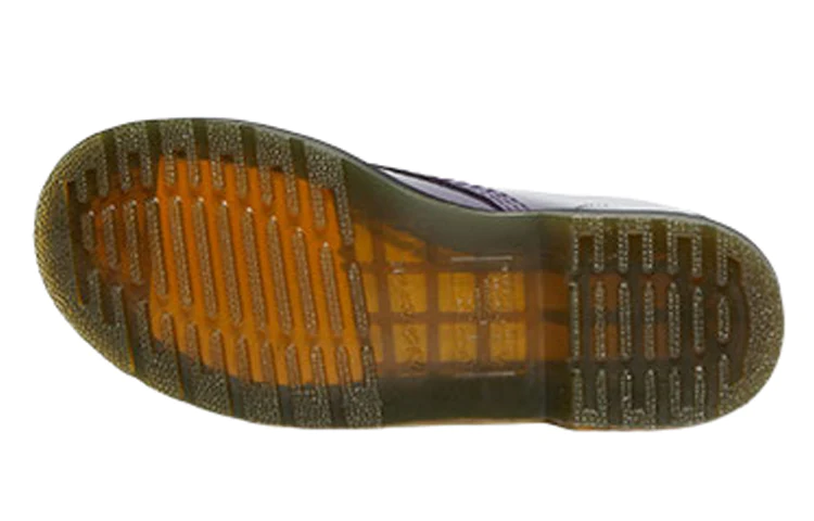 (WMNS) Lens Patent Leather 8 Martin boots Black Purple 27216628