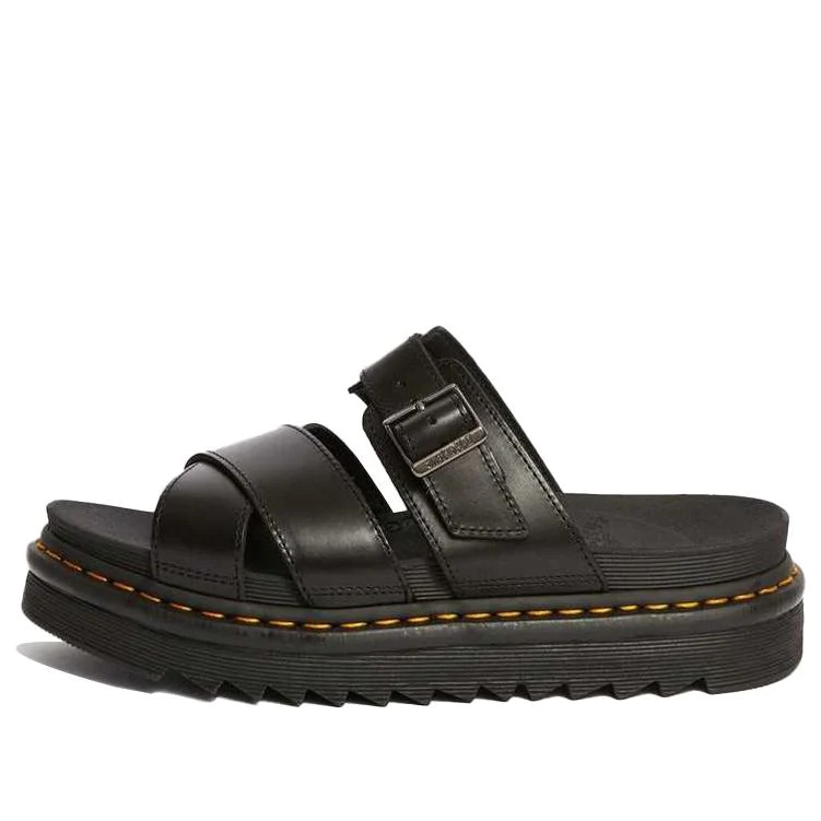 Dr.Martens RYKER Leather Slide Buckle Sandals 'Black' 24515001