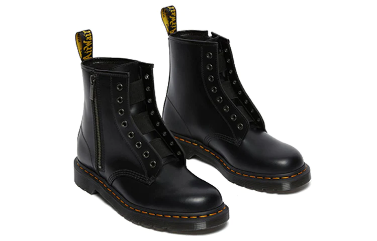 Dr.Martens 1460 Elastic Smooth Leather Lace Up Boots 'Black' 26731001
