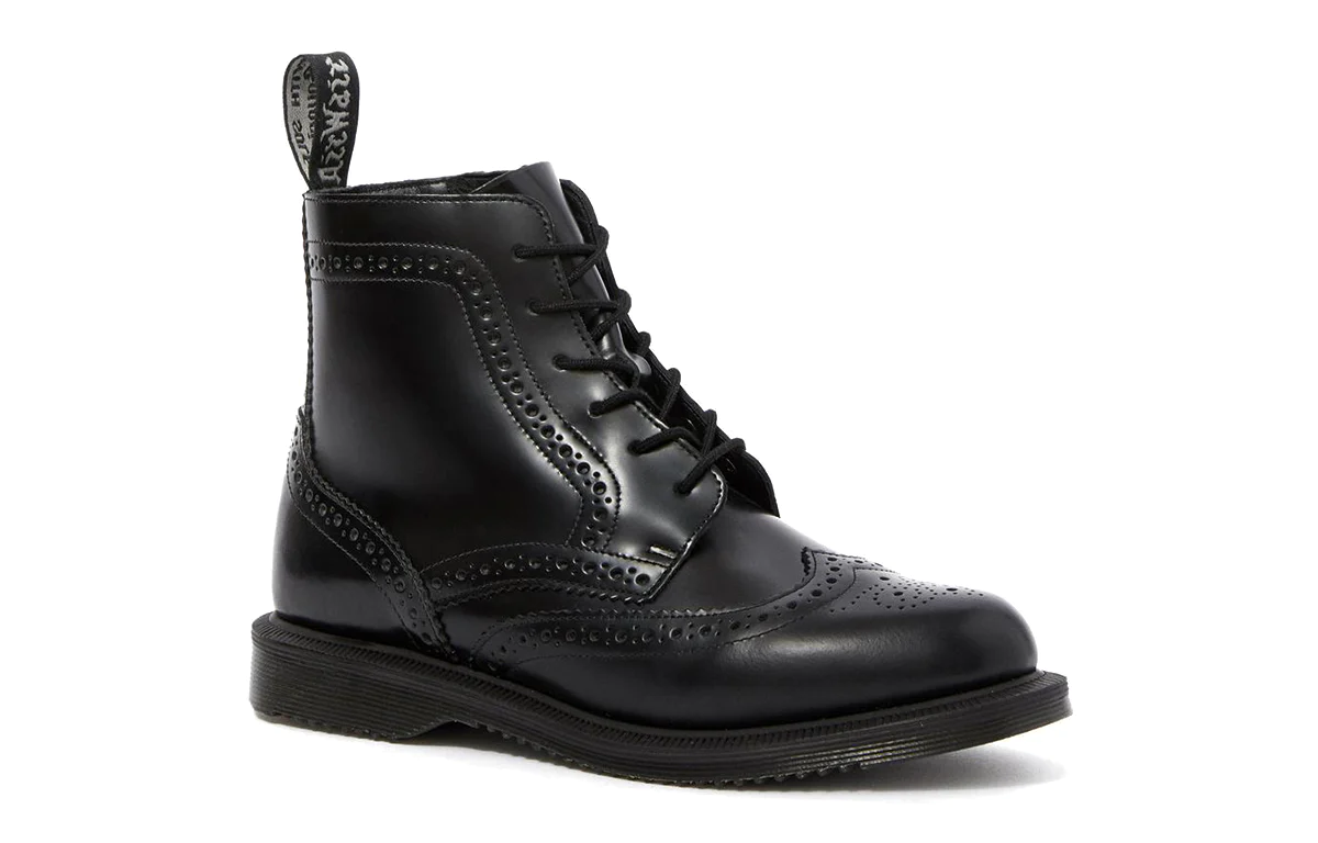 (WMNS) Dr.Martens Delphine Smooth Dress Boots 'Black' 22650001