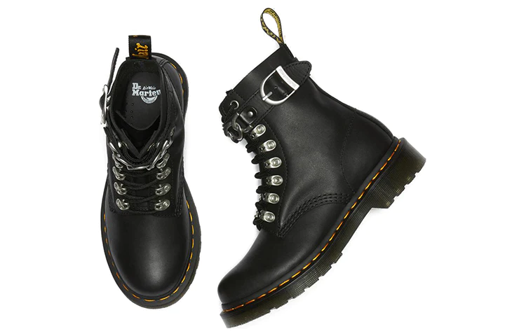 (WMNS) 1460 Pascal Chain Leather Lace Up Boot 'Black' 27266001