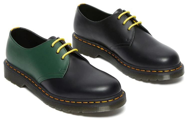 1461 Contrast Smooth Leather Shoes 'Black Green' 27289001