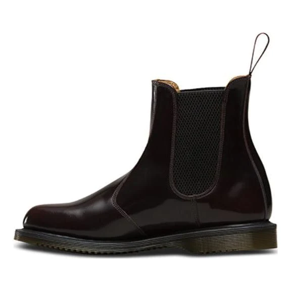 (WMNS) Dr.Martens Flora Smooth Leather Chelsea Boots 'Cherry Red' 14650601