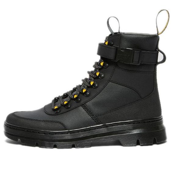 Combs Tech Coated Canvas Casual Boots 'Black Yellow' 27114001