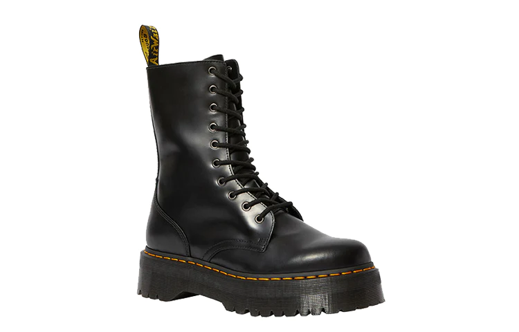 (WMNS) Jadon High Smooth Leather Platform Boot 'Black' 25565001