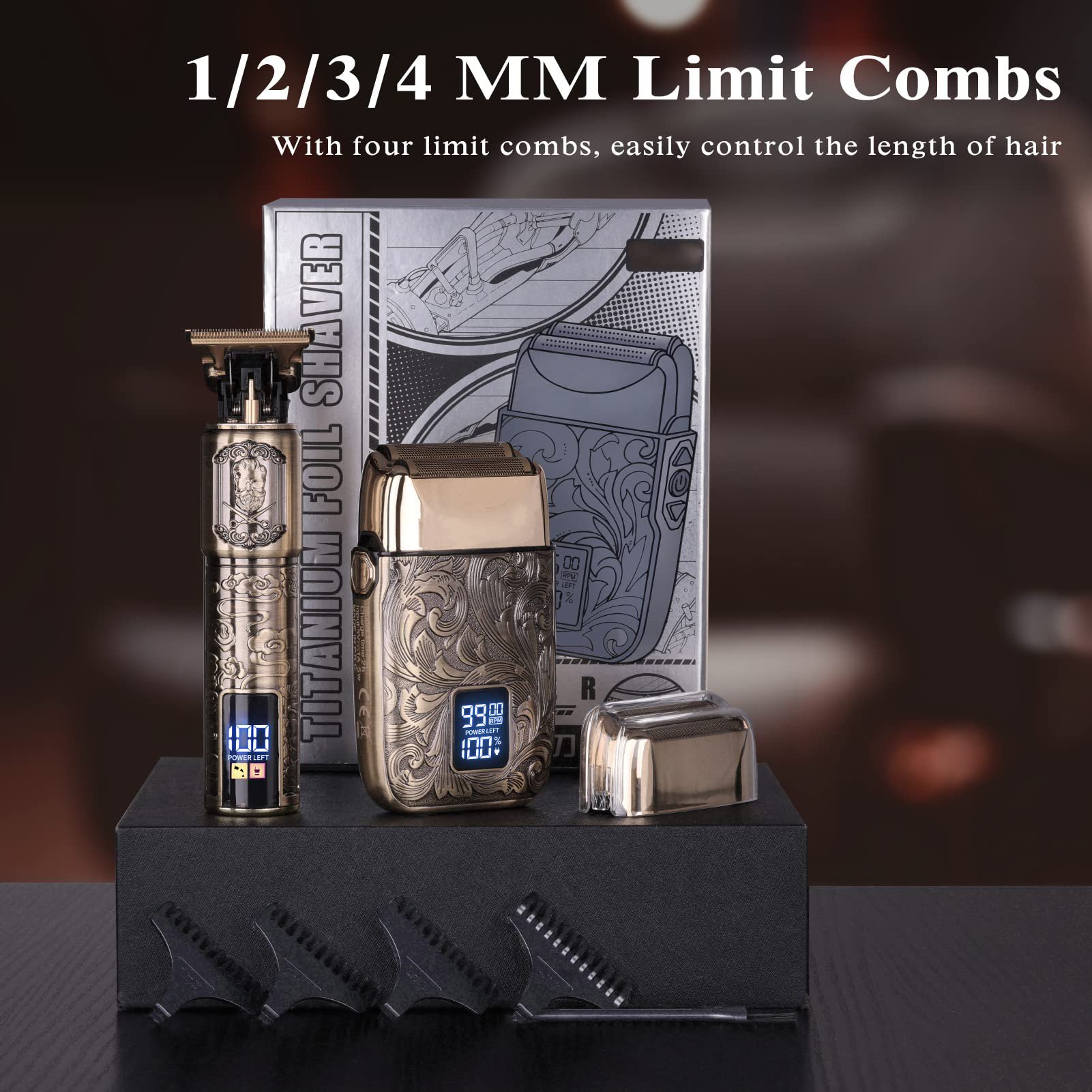 Najlepsze prezenty dla niego — maszynka do włosów i elektryczna maszynka do golenia dla mężczyzn, trymer do brody z zerowymi przerwami