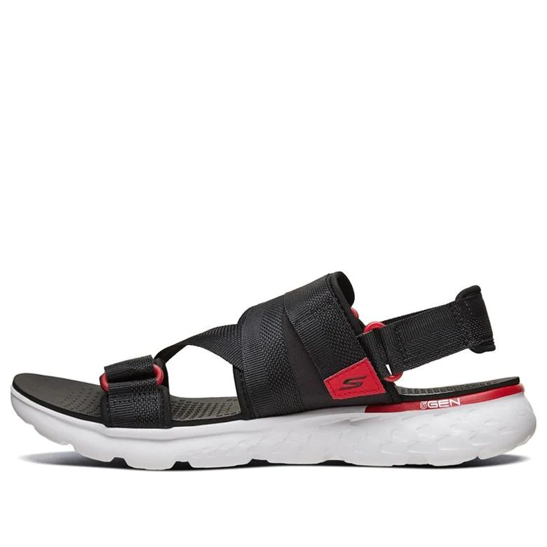 Velcro Outdoor Breathable Beach Sports Black Red Sandals 54263-BKRD