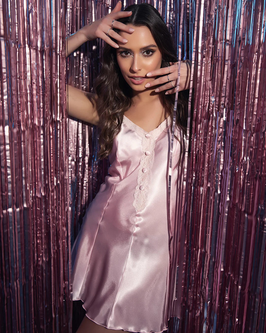 HANBAO-Crop Linen Dungaree