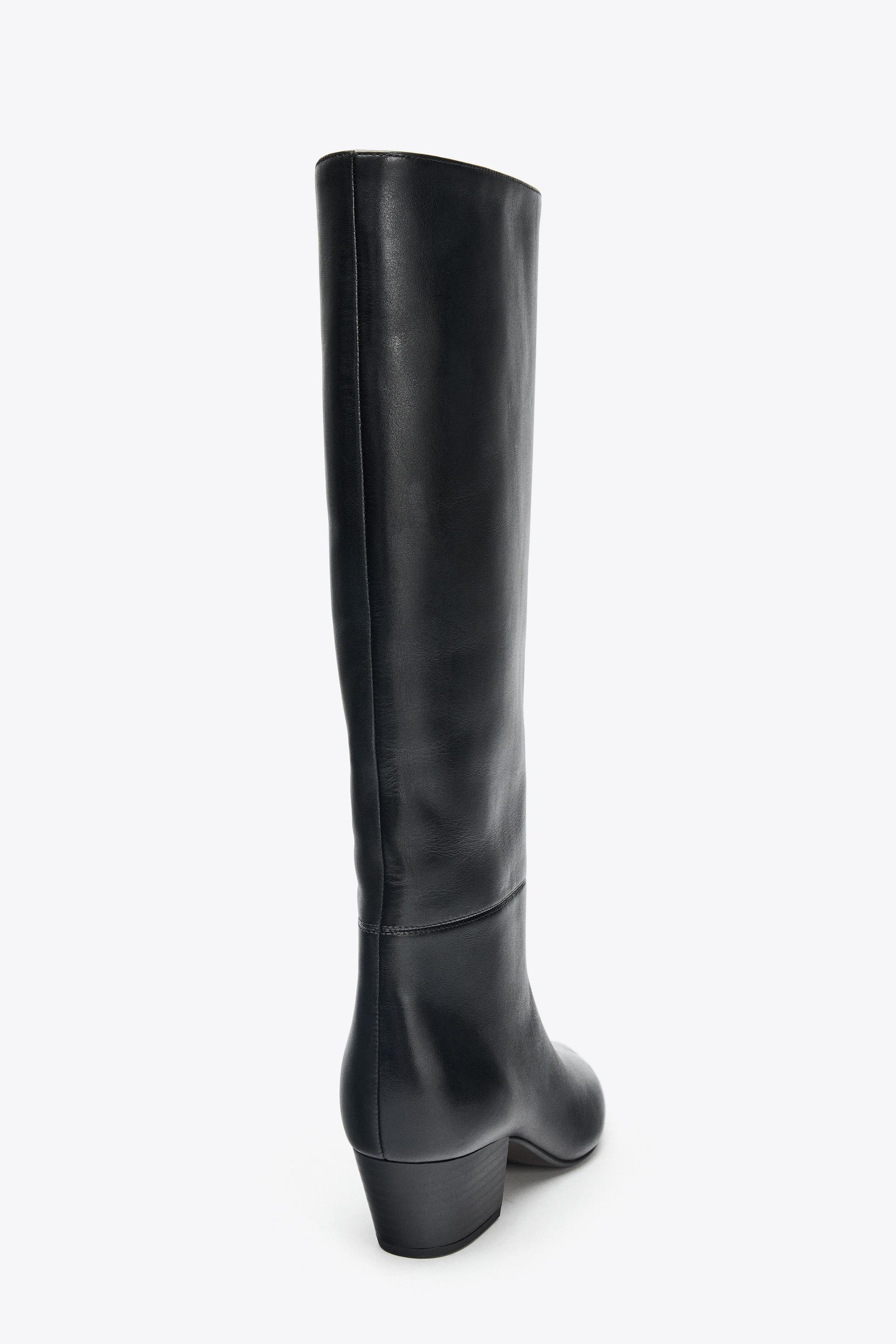 HEELED LEATHER BOOTS