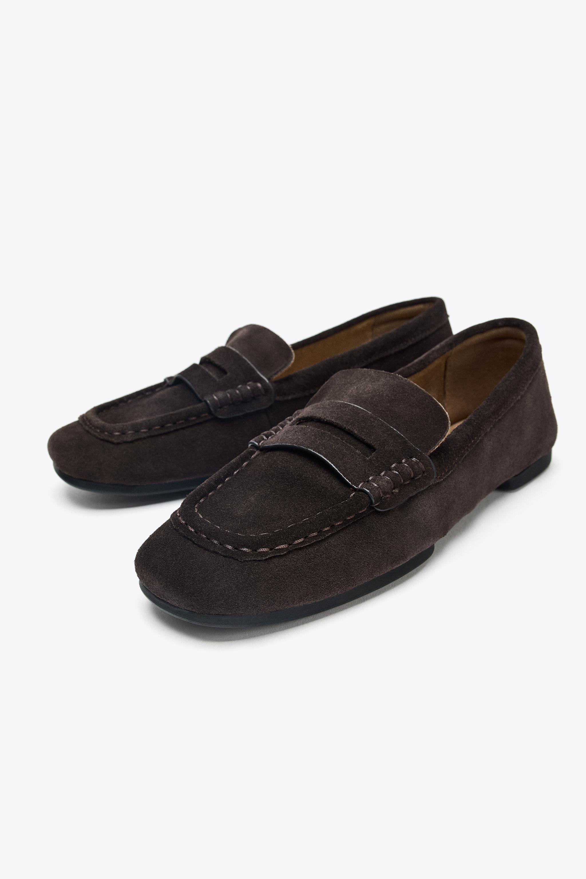 SPLIT LEATHER LOAFERS