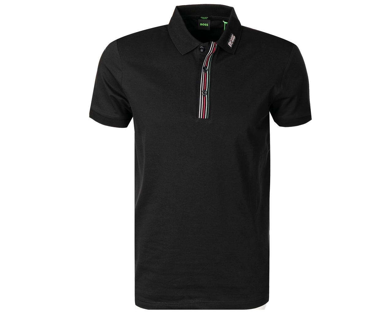 Paddy 1 50471933 001 Regular Fit Polo Shirt Black