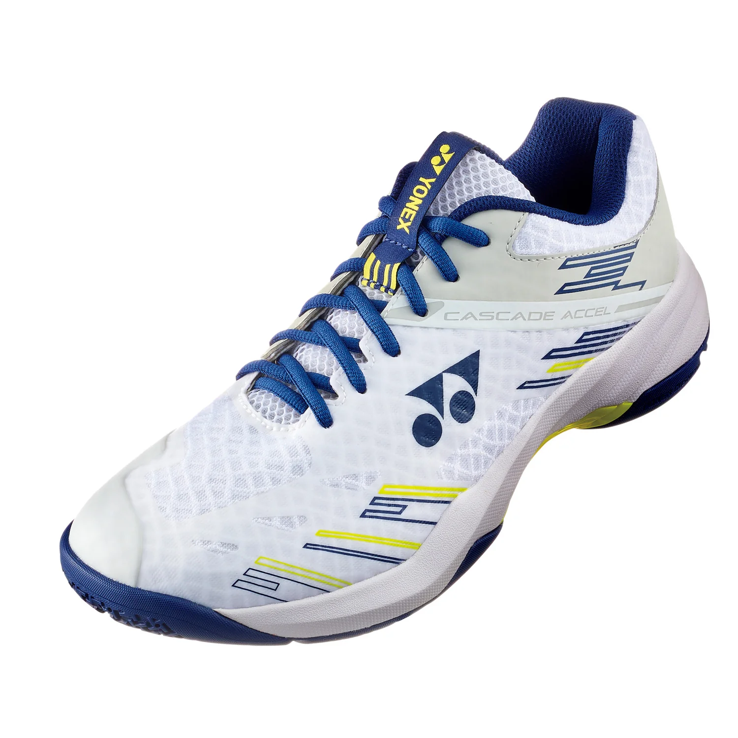 Outlet Power Cushion Cascade Accel (White/Navy) UNISEX Badminton Shoes