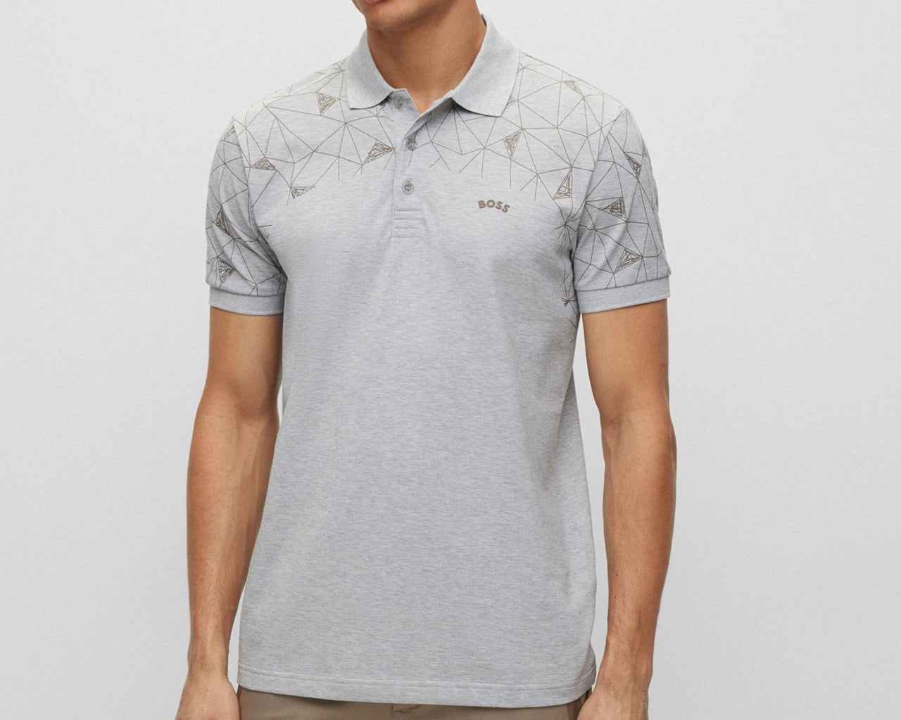 50476920 Paule 3 Slim Fit Polo Shirt Grey