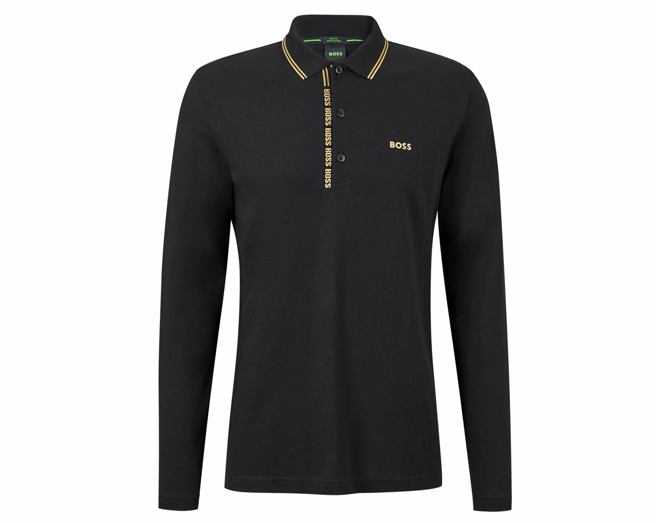 Pleesy 4 50475649 Long Sleeved Polo Shirt Black