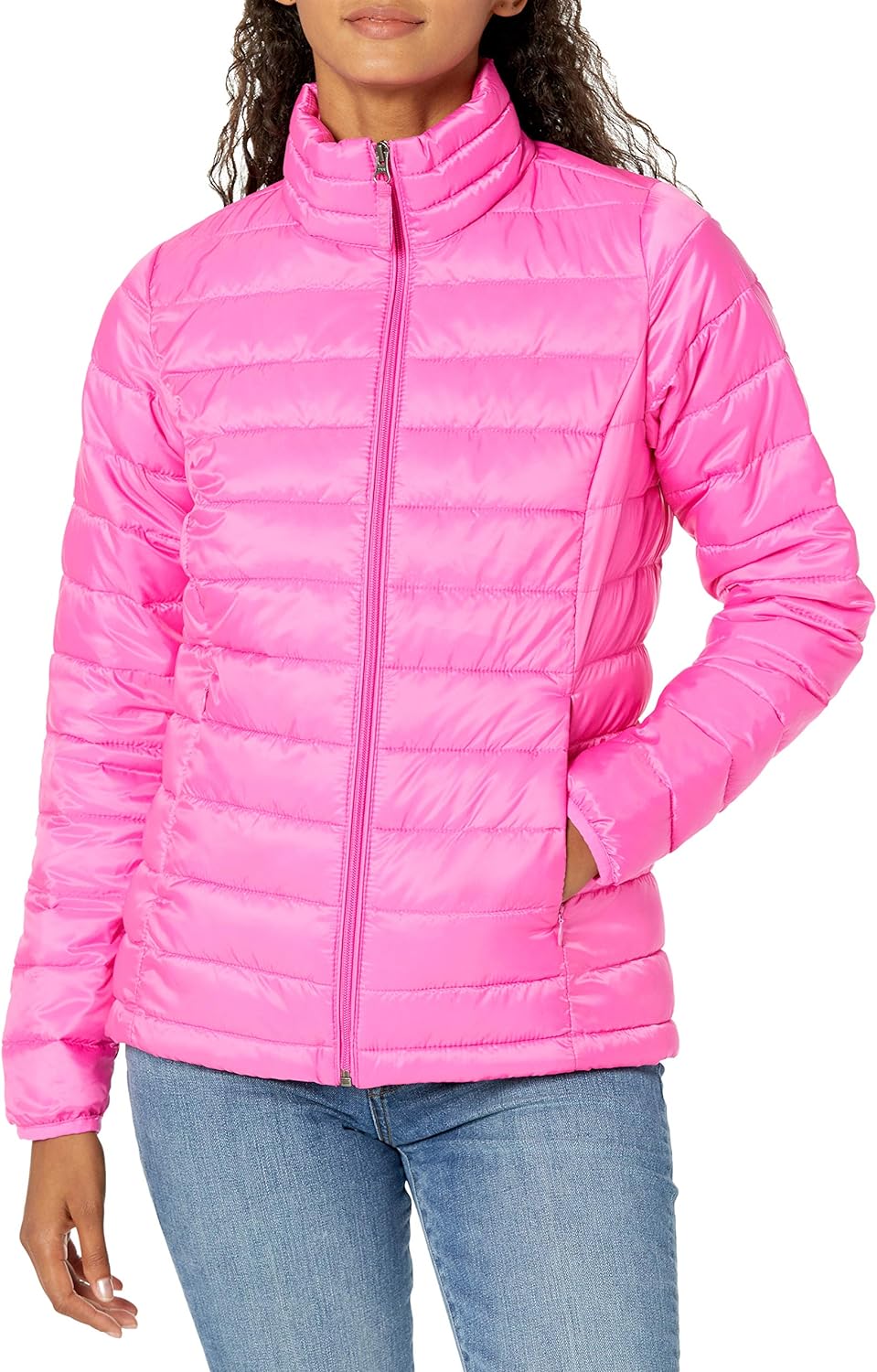 Amazon Essentials Women's Lightweight Long-Sleeve Water-Resistant Packable Puffer Jacket (Available in Plus Size)