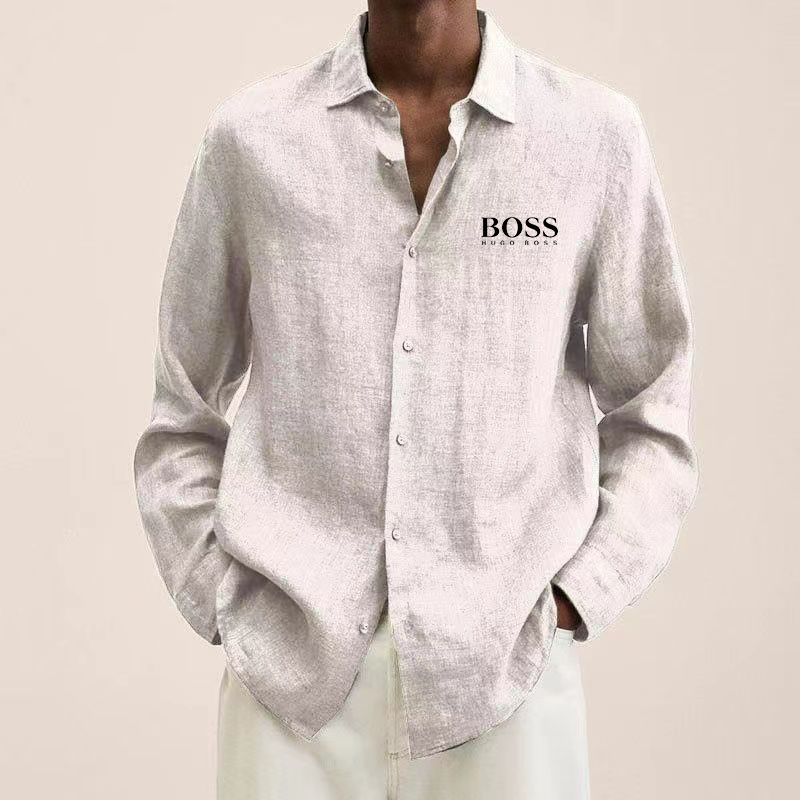 Men's casual long sleeve handsome shirt