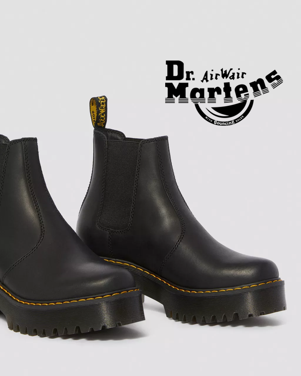 Leather Platform Chelsea Boots