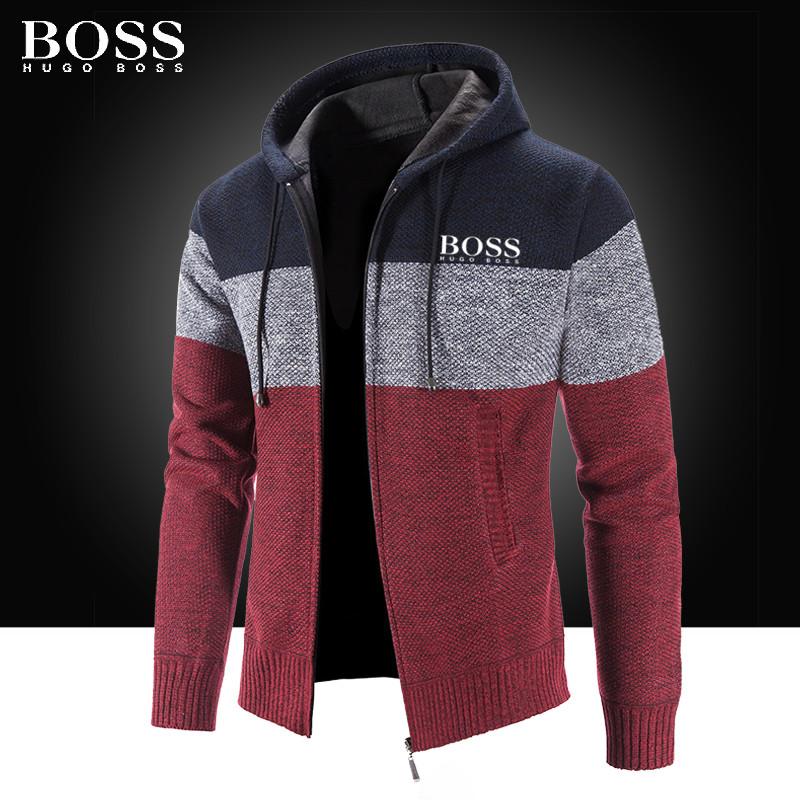 Cashmere Striped Hooded Jacket