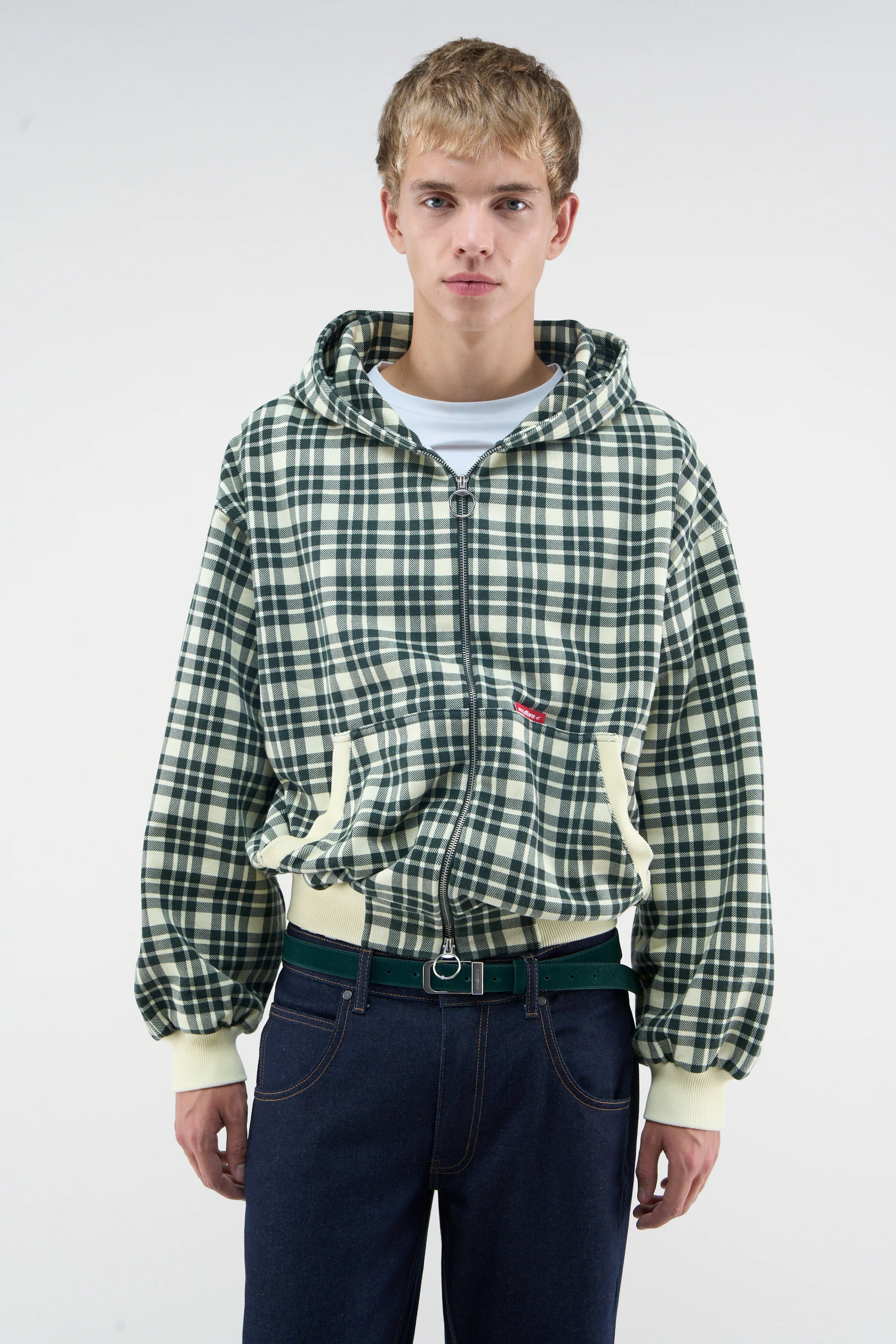 Scff Green Checks Zipper