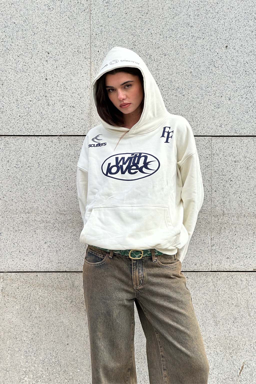 Paris Ecru Hoodie