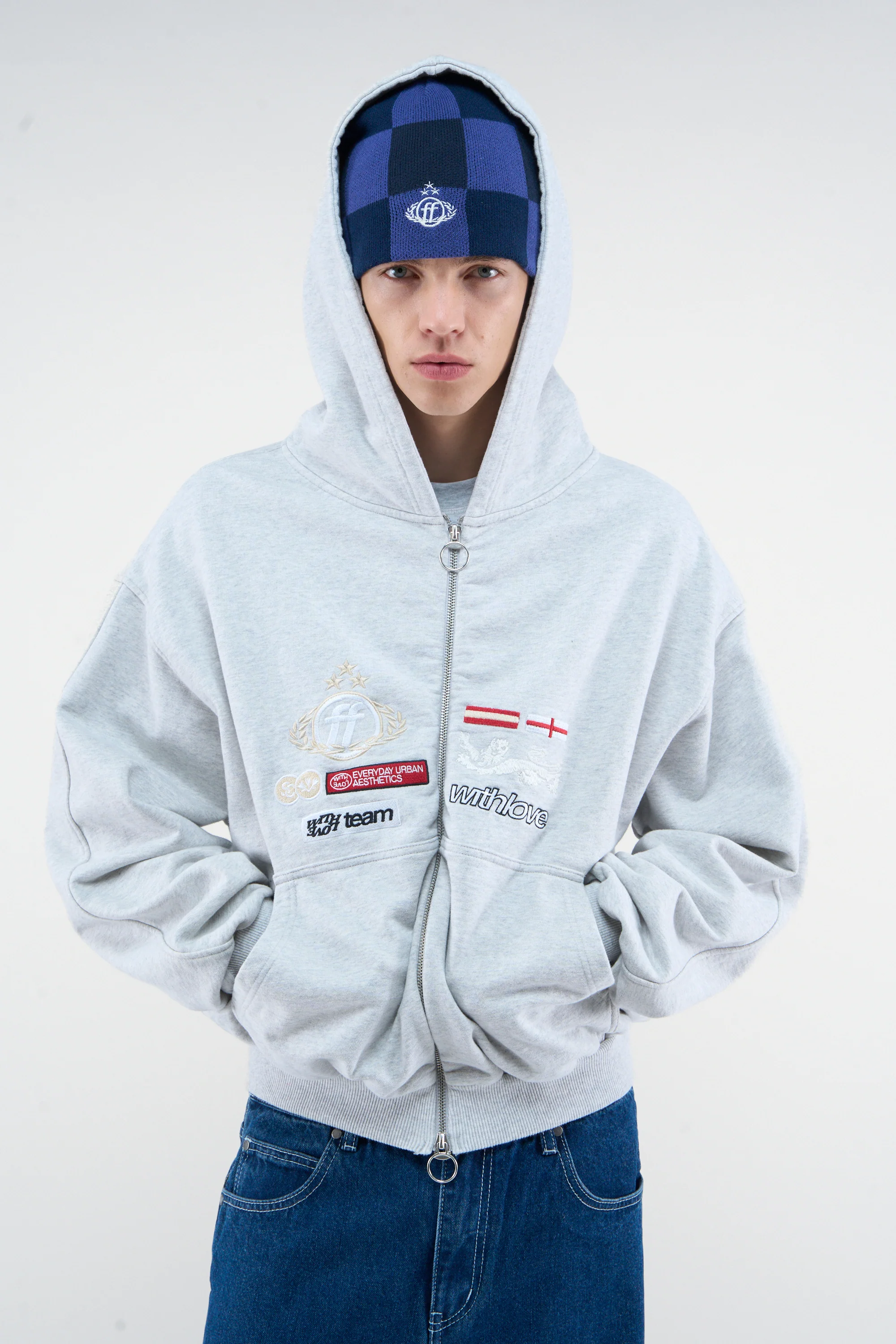 Mayor Light Grey Zipper