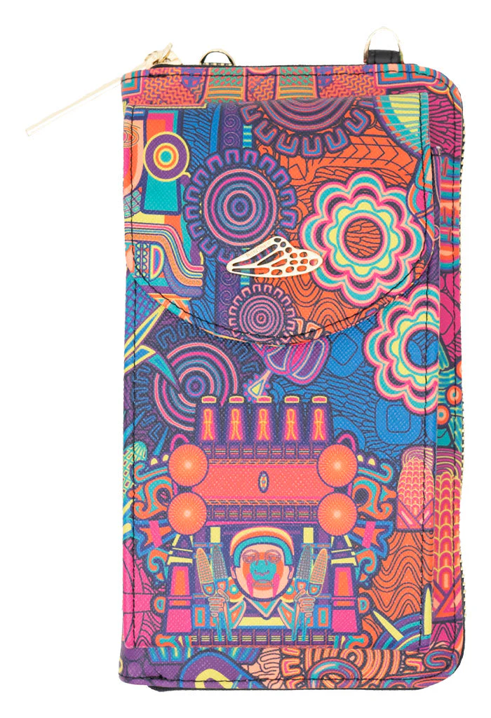 Porta Celular Peek Saffiano Diosas Mexicas