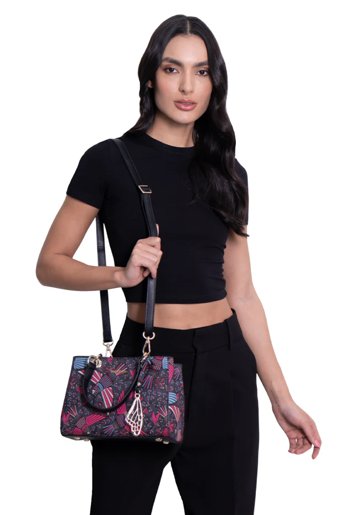 Mini Satchel Kaxan Saffiano Colibrí