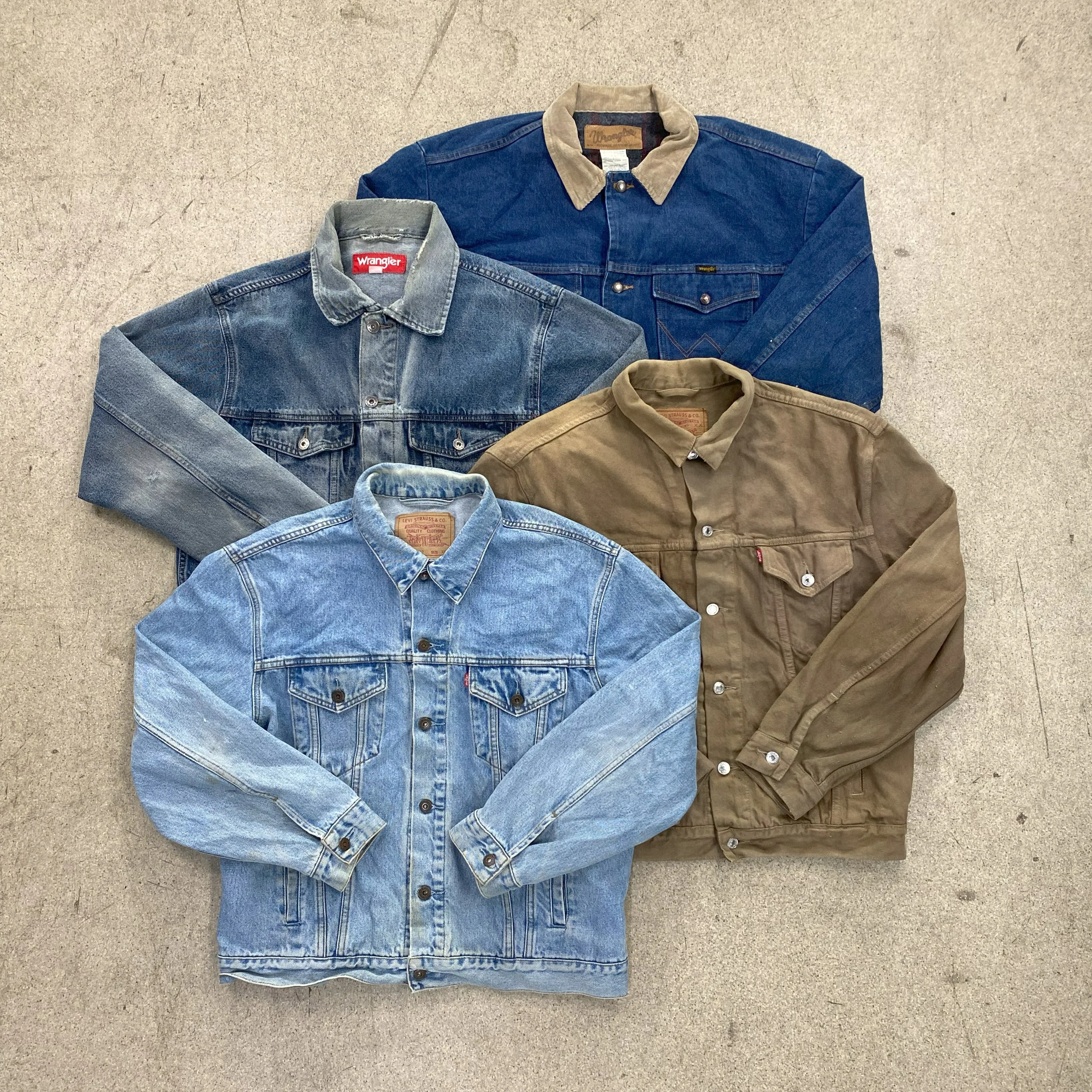 LEVIS/LEE/WRANGLER DENIM JACKETS GRADE B/C