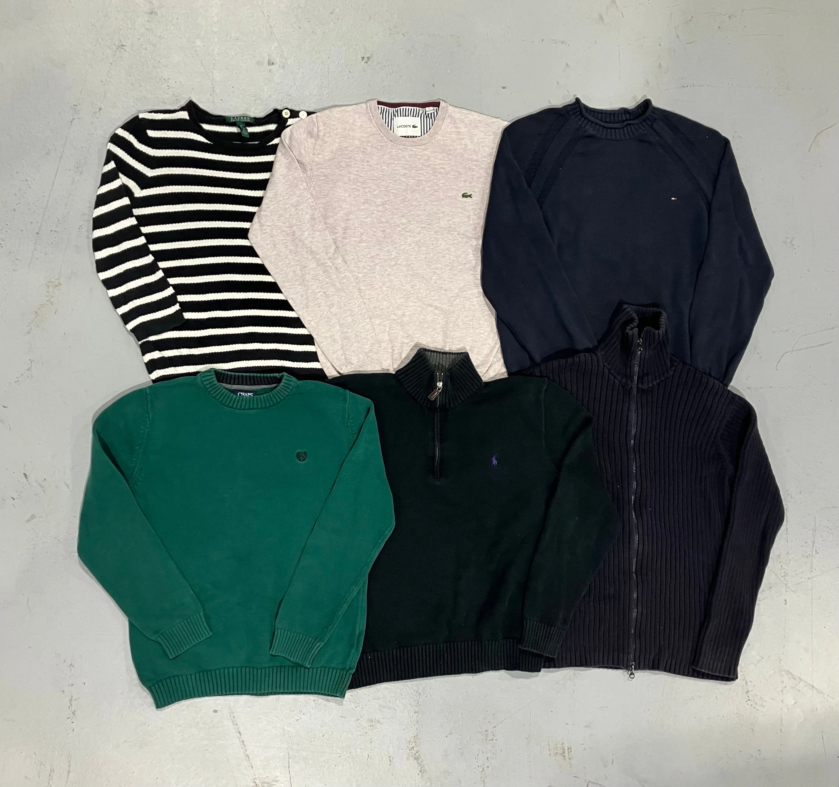 BRANDED SWEATERS VINTED BOX (RALPH LAUREN INCL.) GRADE B