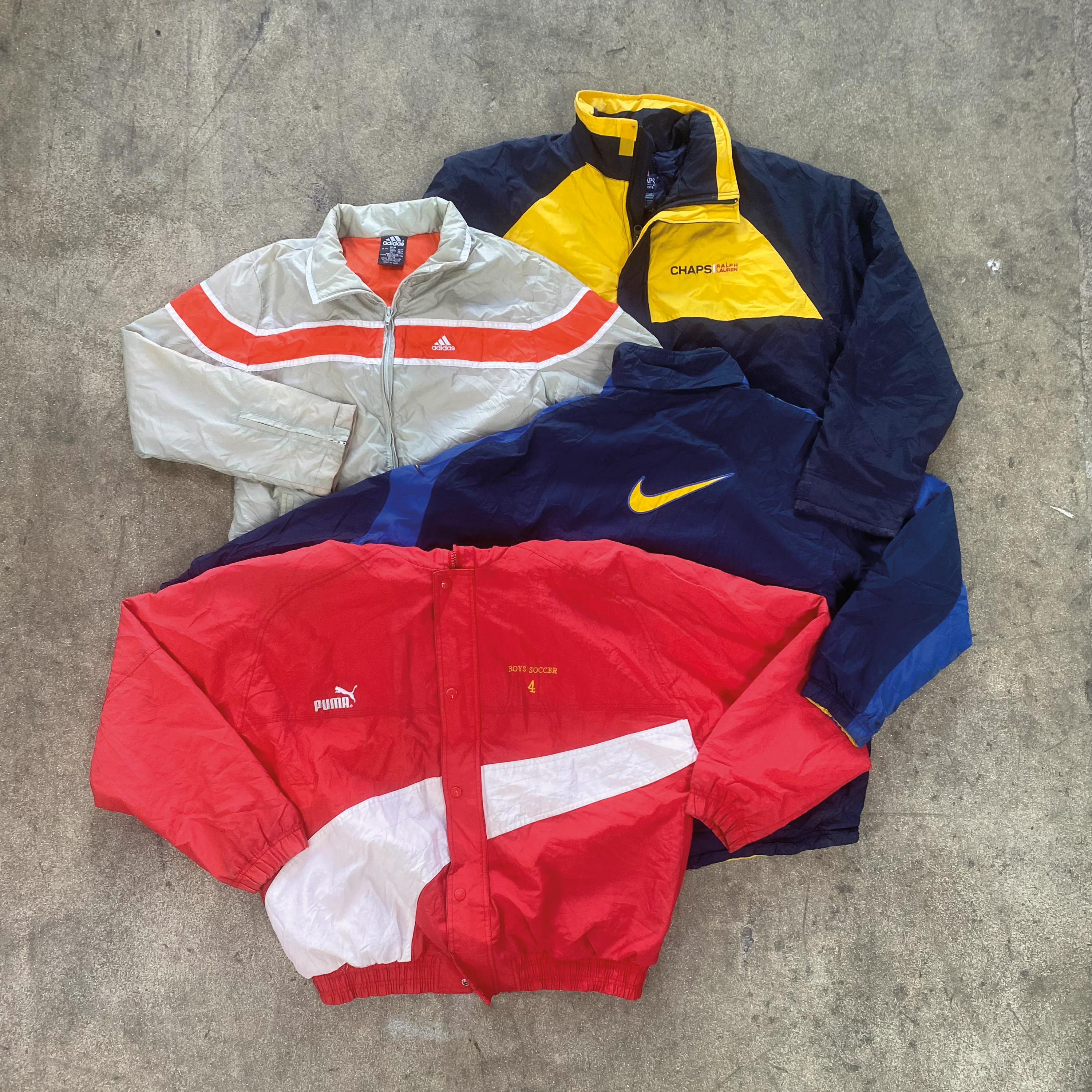 HEAVY BRANDED NYLON JACKETS GRADE B/C